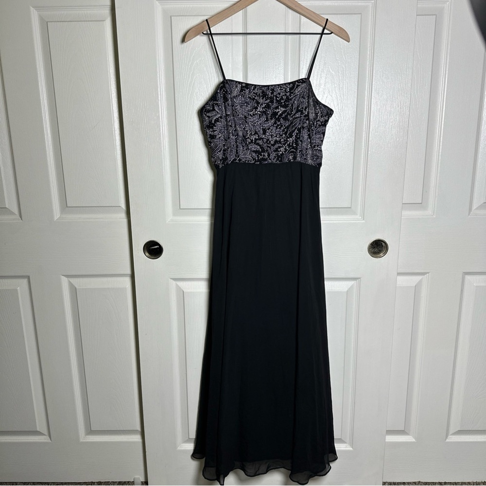Alex Evenings Dress Womens 12 Party Evening Maxi Dress Sparkle Flowy Gown
